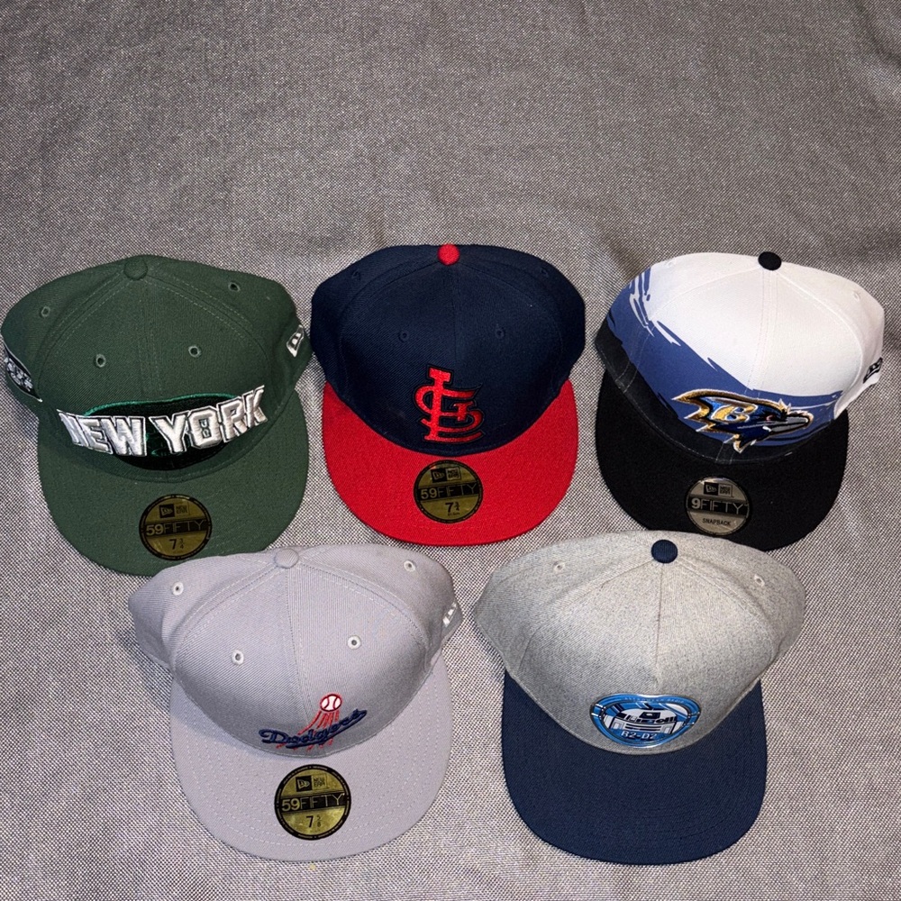 Collection of Five Baseball Caps